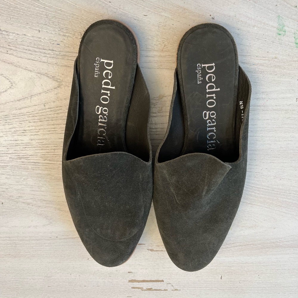 Pedro Garcia Women's Black Suede Mules